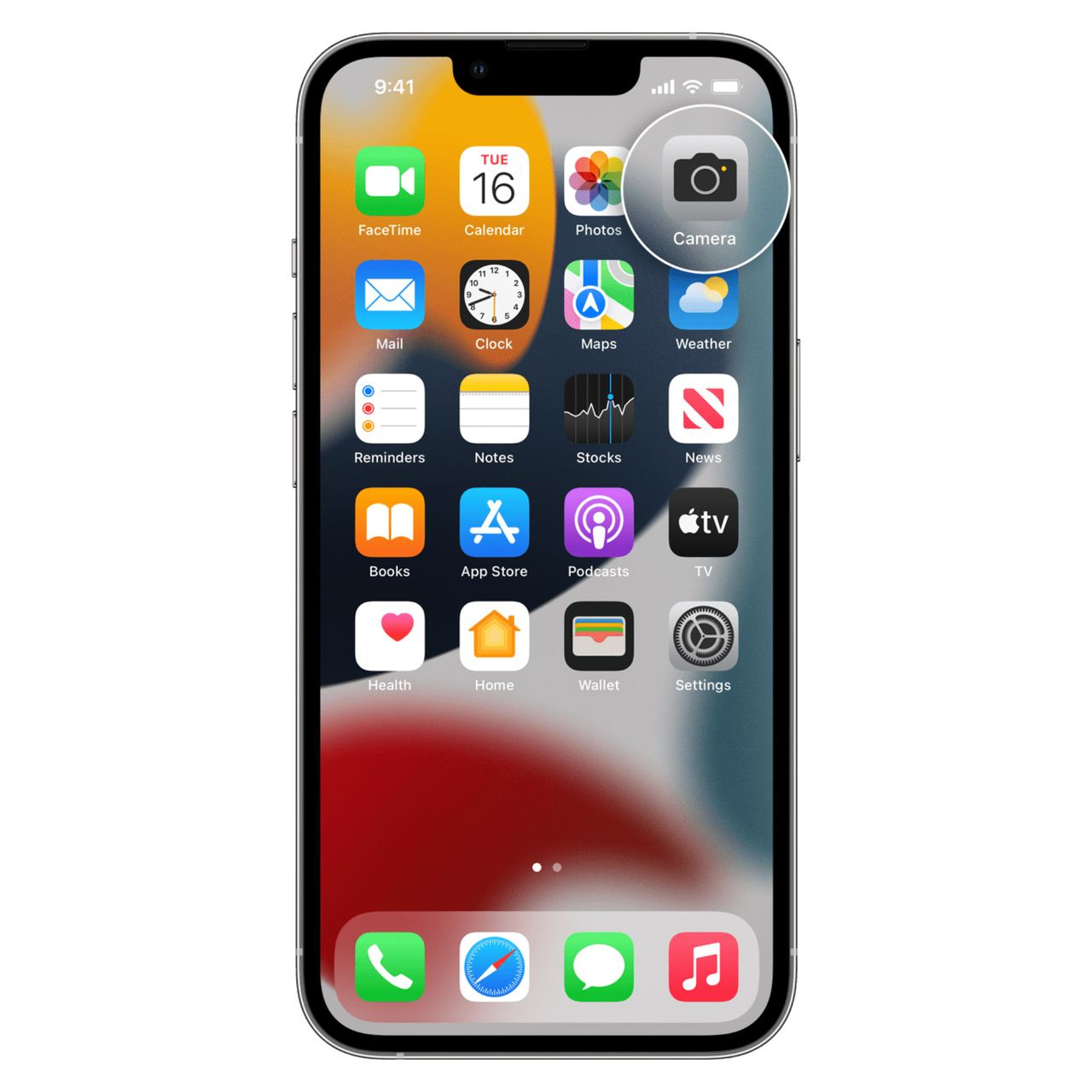 Image showing an iphone, camera app highlighted