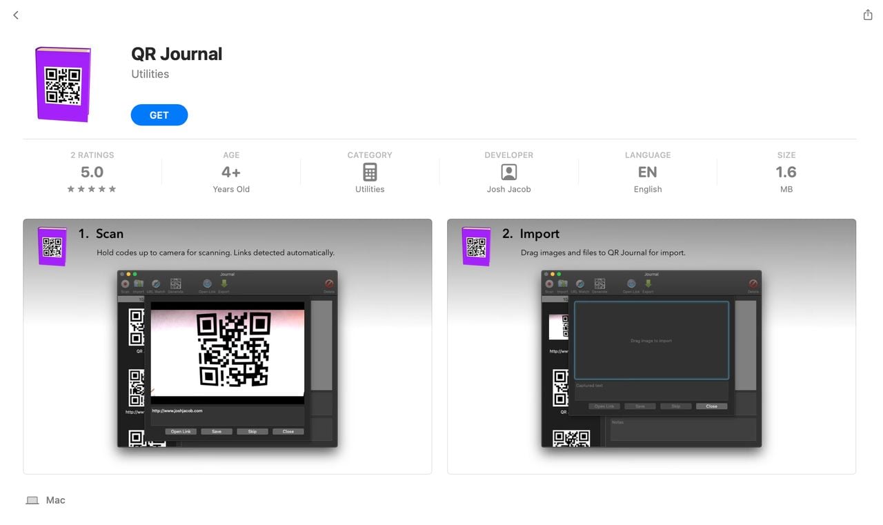Image for the headline: "QR Journal App"