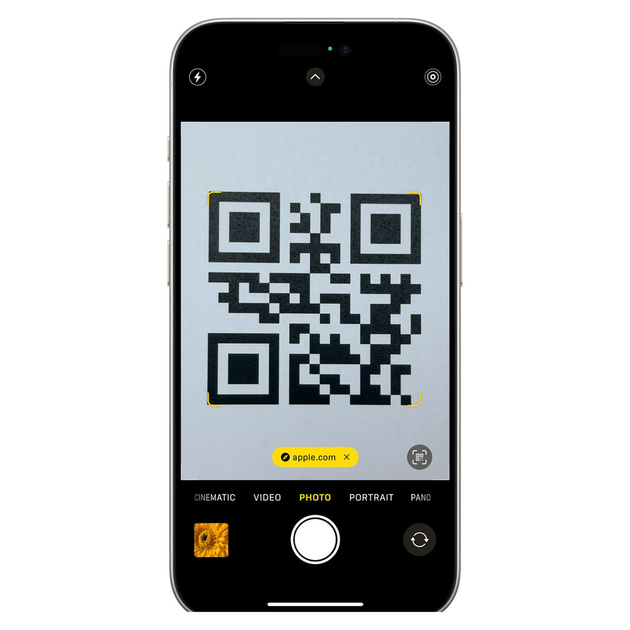 Image showing an iphone with a QR Code notification