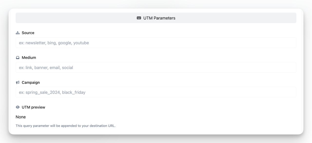 UTM parameter settings for tracking campaigns linked to a reddit qr.